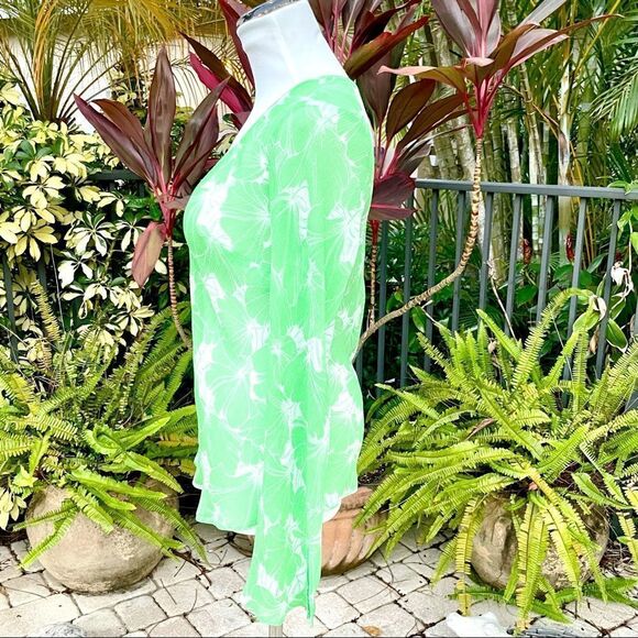 Loft Palm/Hibiscus Long Sleeve Blouse - Picture 3 of 8